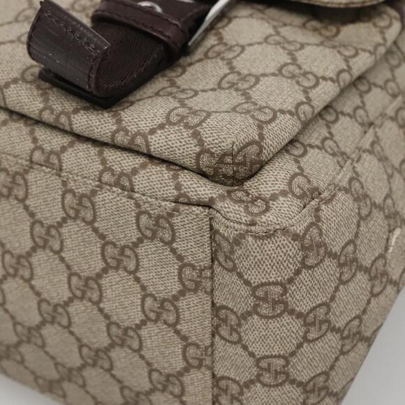 GUCCI GG Supreme Hand Bag Pvc Beige Silver - Picture 10 of 16